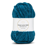 LindeHobby Fuzzy Chenille Gold Lurex 18 Petroolinvihreä / tumma turkoosi