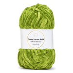 LindeHobby Fuzzy Chenille Gold Lurex 32 Ruohonvihreä