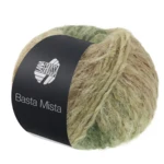 Lana Grossa Basta Mista 120 Jadenvihreä/harmaanvihreä/resedanvihreä/kameli/taupe