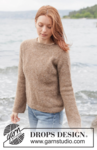262-30 Hazelnut Harmony Sweater by DROPS Design
