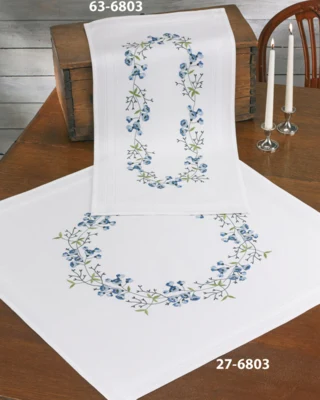 Kirjontapakkaus Sinikello 40 x 80 cm