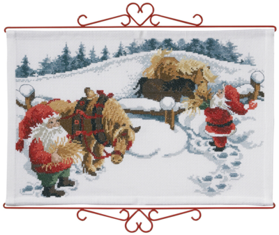 Kirjontapaketti Hevoskärry B 5125/60 60 x 38 cm