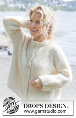 264-24 Frost Bloom Cardigan by DROPS Design