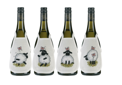 Kirjontapaketti Lammas / perhonen 0330B x 4 10 x 15 cm