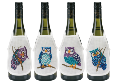 Kirjontapaketti Pöllöt 10 x 15 cm