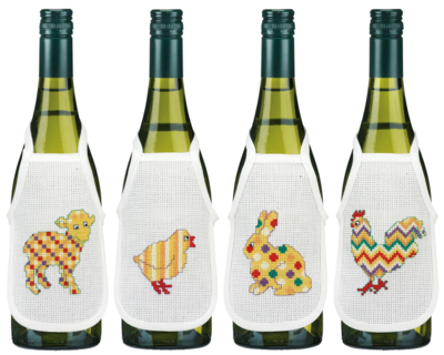 Kirjontapaketti Pääsiäinen ruudullinen 10 x 15 cm