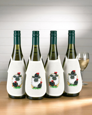 Kirjontasarja Lammas esiliina 4 x 10 x 15 cm