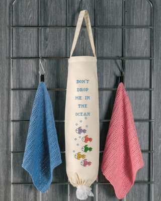 Kirjontapaketti Pussi pusseille kala 19 x 50 cm