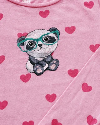 Kirjontapaketti Panda 7 x 9 cm