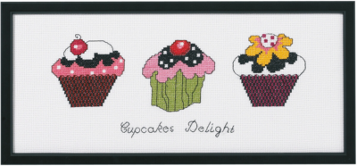 Kirjontasarja Cupcakes R5496 36 x 15 cm