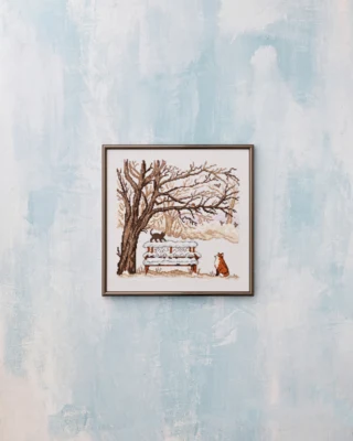 Kirjontapakkaus Talvikettu 30 x 30 cm