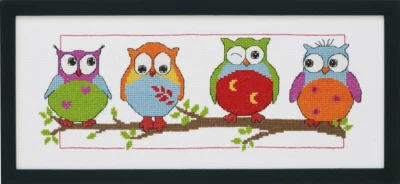Kirjontapaketti Pöllöt R5496 36 x 15 cm