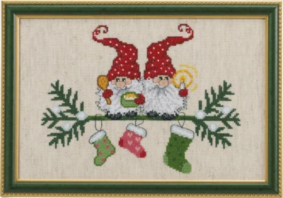 Kirjontakitti Tontut & sukat R5425/01 29 x 19 cm
