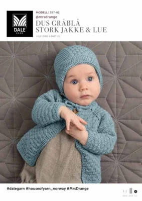 DG357-02 Dus Harmaansininen Stork -takki ja -hattu