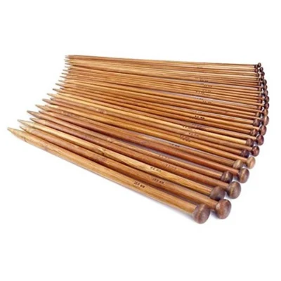 Neuletikkusarja, tumma bambu, 2-10mm, 18 kokoa, 35 cm