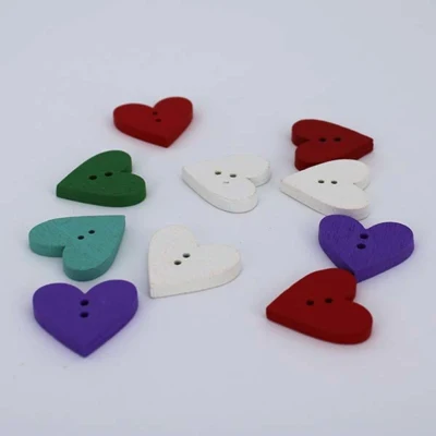 HobbyArts Pull Buttons Heart, 24 mm, 10 kpl