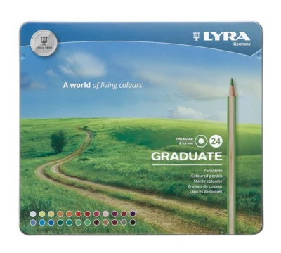 Lyra Graduate Värikynät metallikotelossa, 24 kpl
