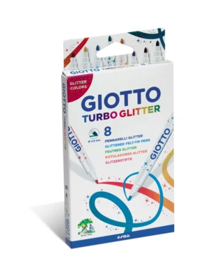 Giotto Turbo Glitter Tusser, 8 kpl