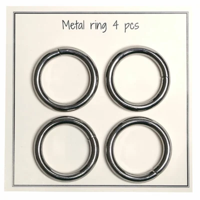 Go Käsintehty metalli O-rengas, 4 kpl, 30mm