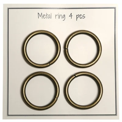 Go Käsintehty metalli O-rengas, 4 kpl, 28mm