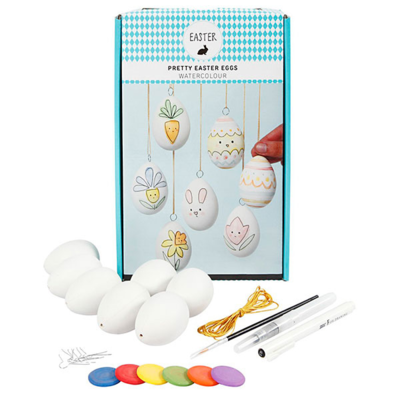 Kaunis pääsiäismuna-akvarellikoristelu, 1 setti