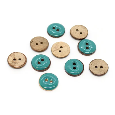 HobbyArts Glazed Coconut Buttons Bensiini 15 mm, 10 kpl