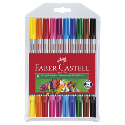 Faber-Castell Tusser tuplapaksu / ohut 10 kpl