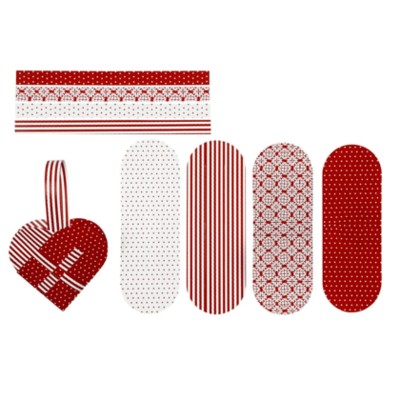 Punotut joulusydämet