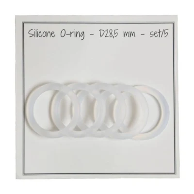Go Käsintehty silikoni O-rengas (5 kpl), läpinäkyvä