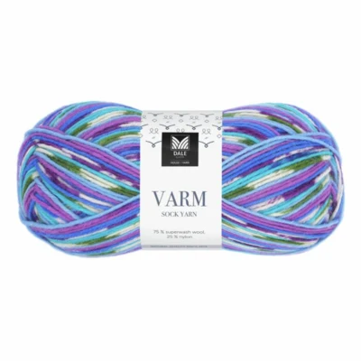 102 Turkoosi/violetti/sininen painatus