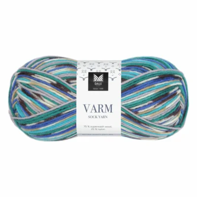 107 Aqua/sini-violetti/turkoosi painatus