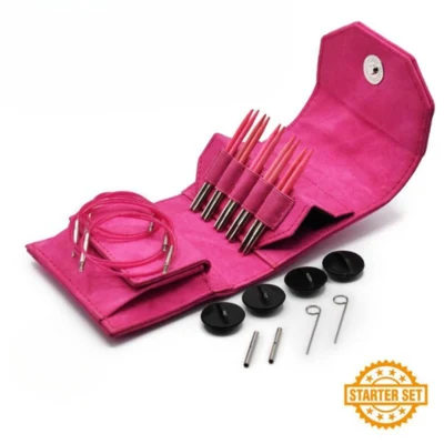LYKKE Vaihdettavat Pyöröpuikotsetti Blush, Starter Set, Fuksia, 9 cm
