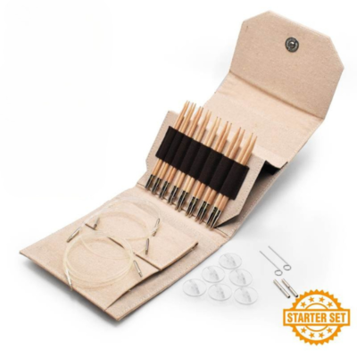 LYKKE Vaihdettavat Pyöröpuikotsetti Naturale, Starter Set, Beige, 13 cm