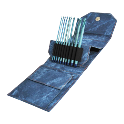 LYKKE Virkkuukoukkusetti Indigo, Sininen, 15 cm