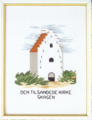 Kirjontapaketti Tilsandede Kirke 15 x 20 cm 5611