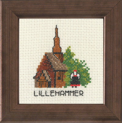 Kirjontasetti Lillehammer 10 x 10 cm R5370
