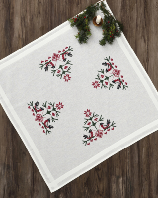 Kirjontapaketti Lintuja ja sydämiä XXX 80 x 80 cm