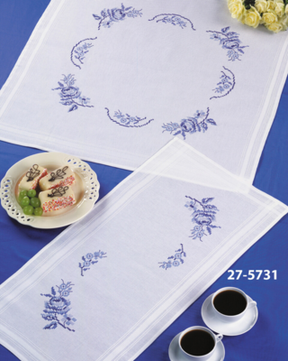 Kirjontasarja Siniset ruusut xxx 80 x 80 cm